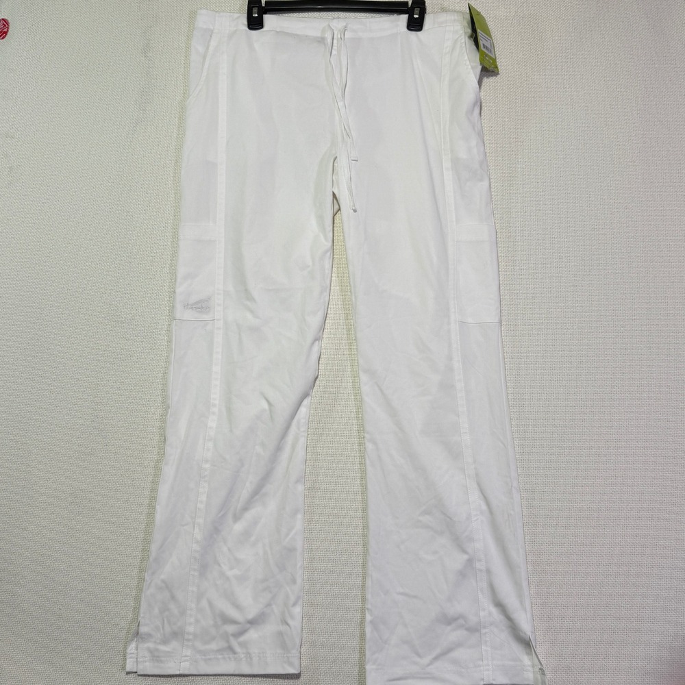 Dansko Gina White Stretch Woven Large Tall Scrub Pants P05T01W000‎ Women's